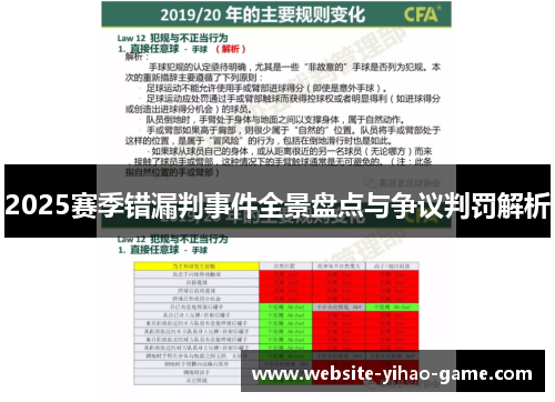2025赛季错漏判事件全景盘点与争议判罚解析