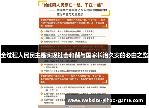 全过程人民民主是实现社会和谐与国家长治久安的必由之路